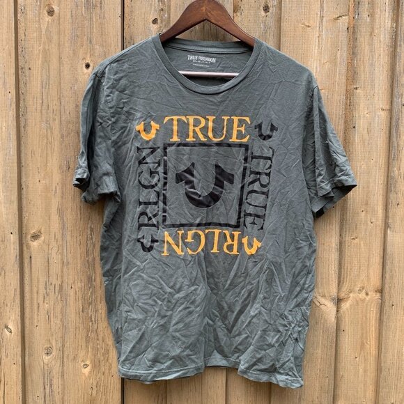 True Religion BIG LOGO T Shirt XL - Picture 1 of 2